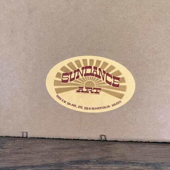 VTG Rolland Hendrickson Oak Wood Framed Art Print Mother Bathing Child Rustic - Picture 5 of 8